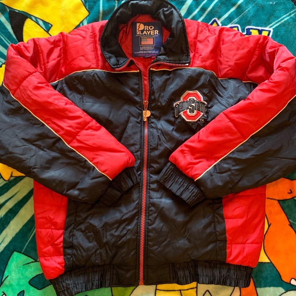 90s Ohio State Pro Player Puffer Jacket